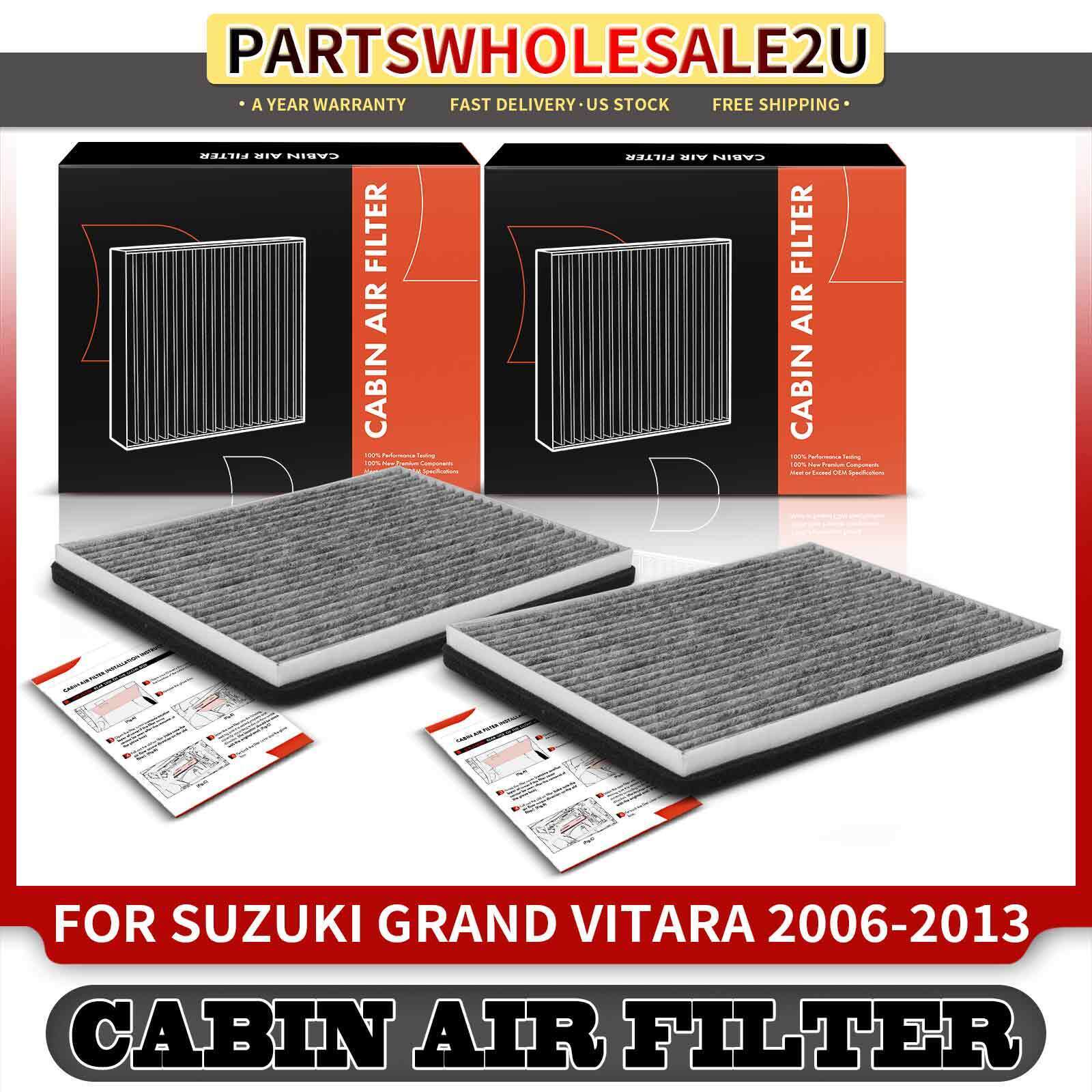 2Pcs Front Activated Carbon Cabin Air Filter for Suzuki Grand Vitara 2006-2013