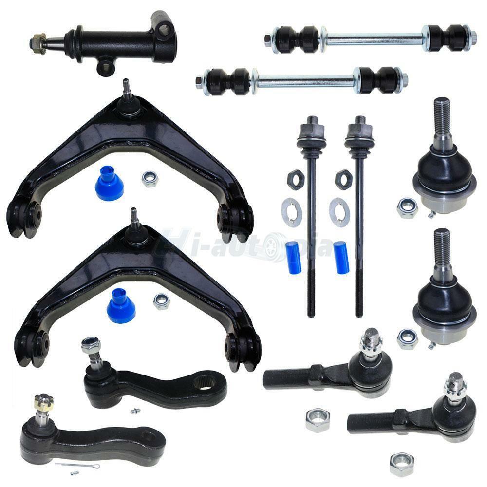 13pc Suspension Front Control Arm Tie Rod Ball Joint Idler Arm Sway Bar For GMC