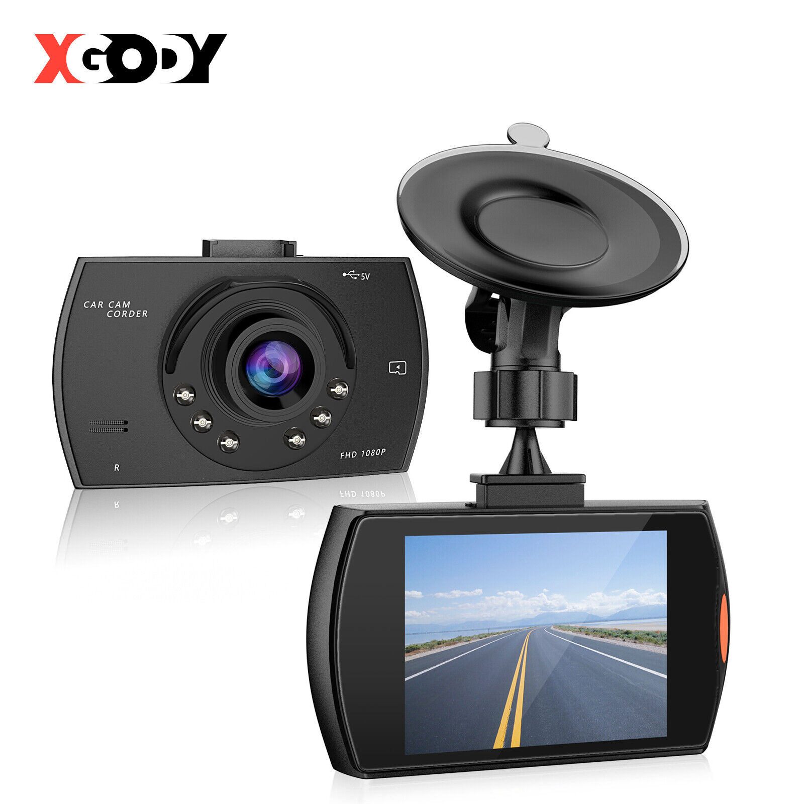 XGODY 2.7 in Full HD 1080P Dash Cam Car DVR Front Camera Night Vision G-sensor