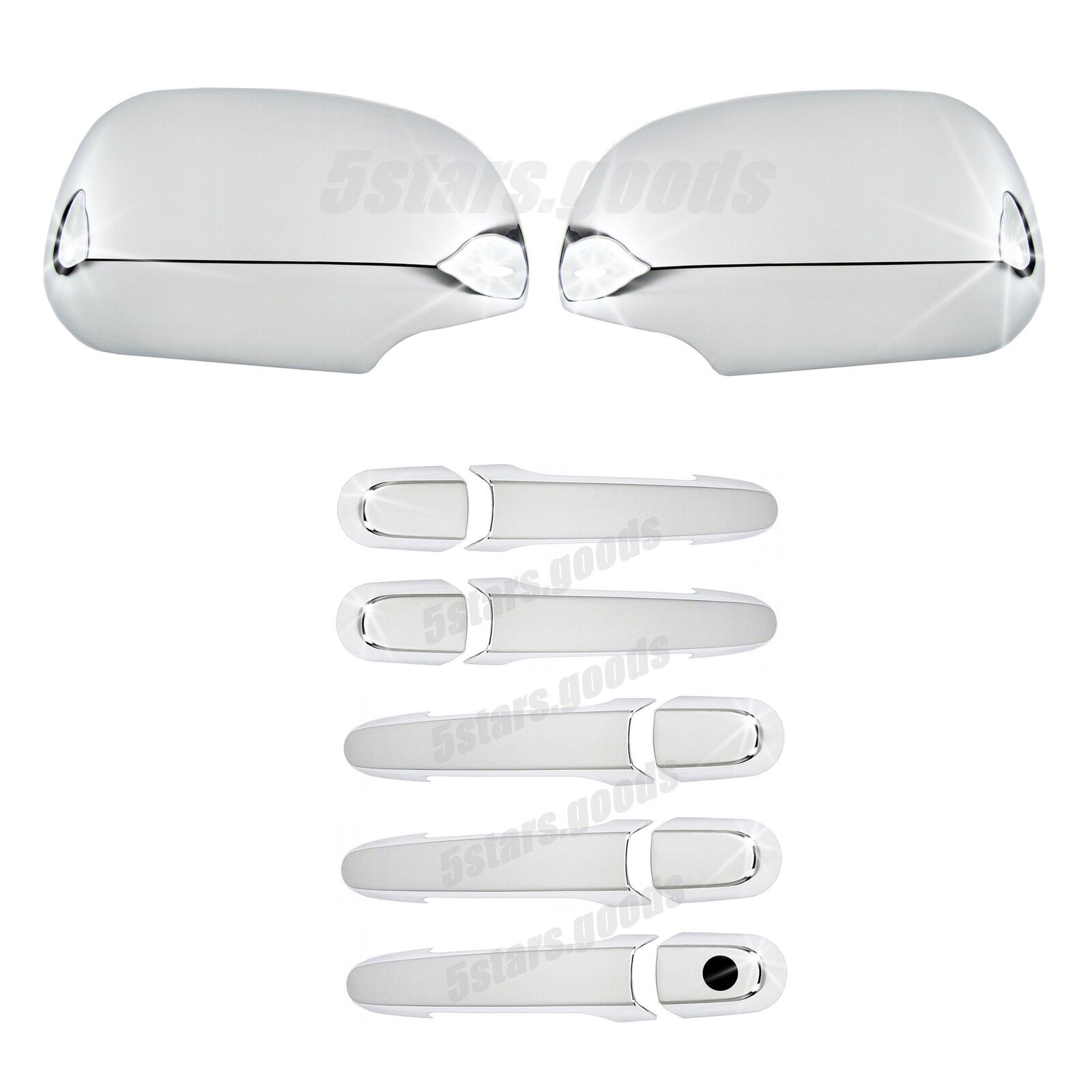 Accessories Chrome Side Mirror + Door Handle Covers For Toyota RAV4 2006-2012