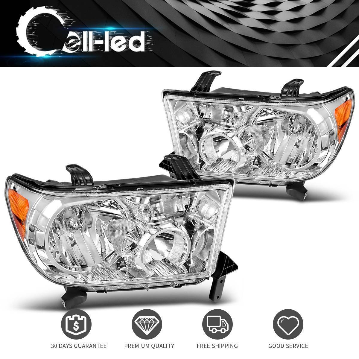 For 2007 - 2013 Toyota Tundra 08 - 17 Sequoia Headlights Replacement Left +Right