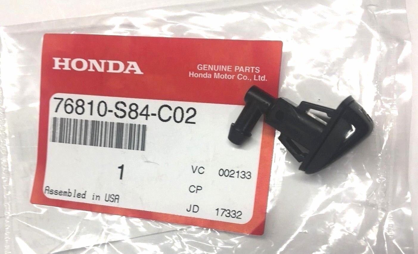 Genuine Honda OEM - Accord Windshield Washer Nozzle Sprayer - 76810-S84-C02