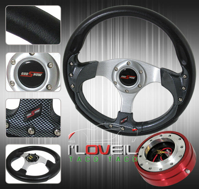 320mm Black/Cf Steering Wheel + 1.5\