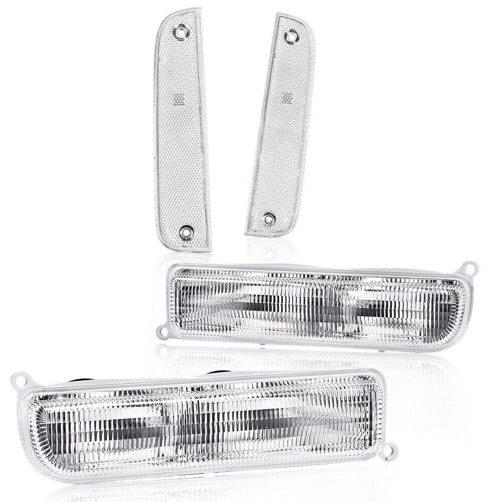 Fit For 97-01 Jeep Cherokee XJ Clear Bumper Lights + Signal Corner Turn Lamps