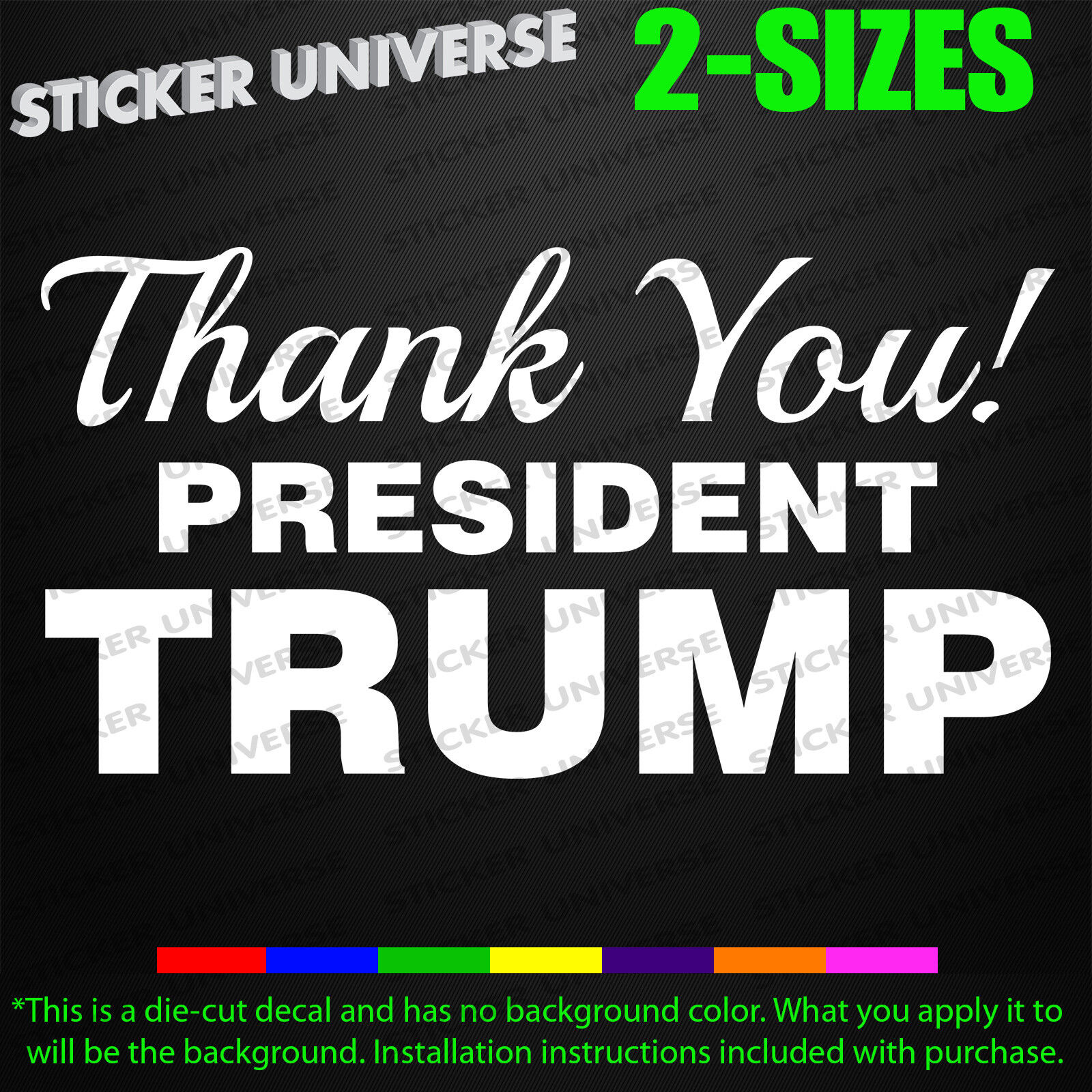 Thank You President Trump Car Window Decal Bumper Sticker 45th MAGA 45 USA 0561