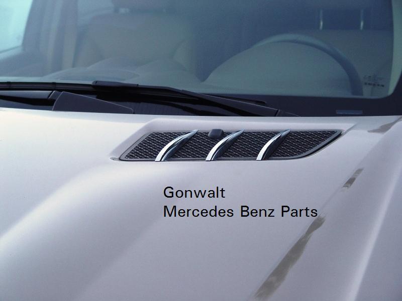 Mercedes Benz Hood Chrome Fins ML350 ML550 ML63 AMG Glue Included Genuine