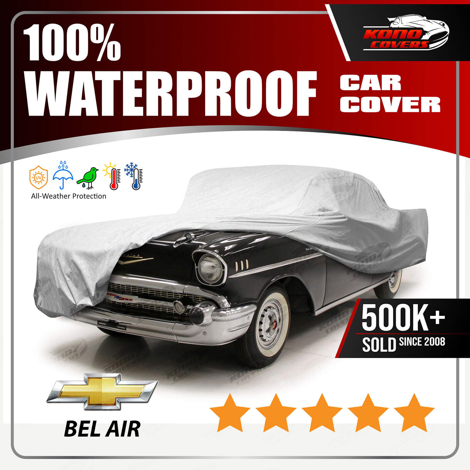 CHEVY BEL AIR 2-Door Wagon 1955-1957 CAR COVER - 100% Waterproof 100% Breathable