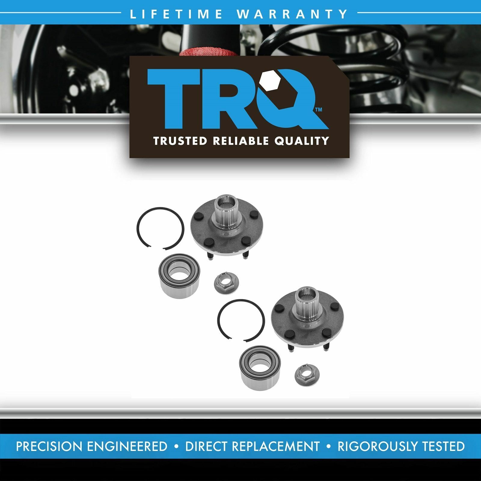 TRQ Front Wheel Hubs & Bearings Pair for 01-12 Escape Tribute