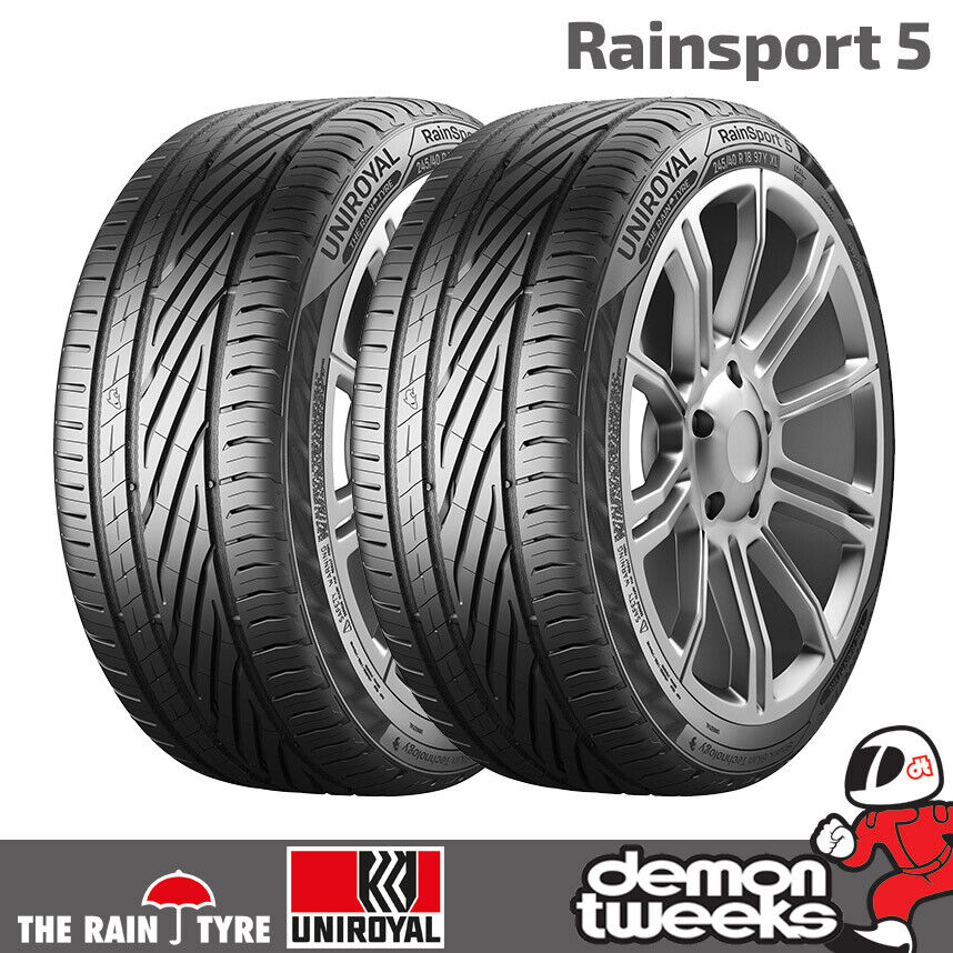 2 x Uniroyal RainSport 5 Performance Road Car Tyres - 195 50 R15 82V