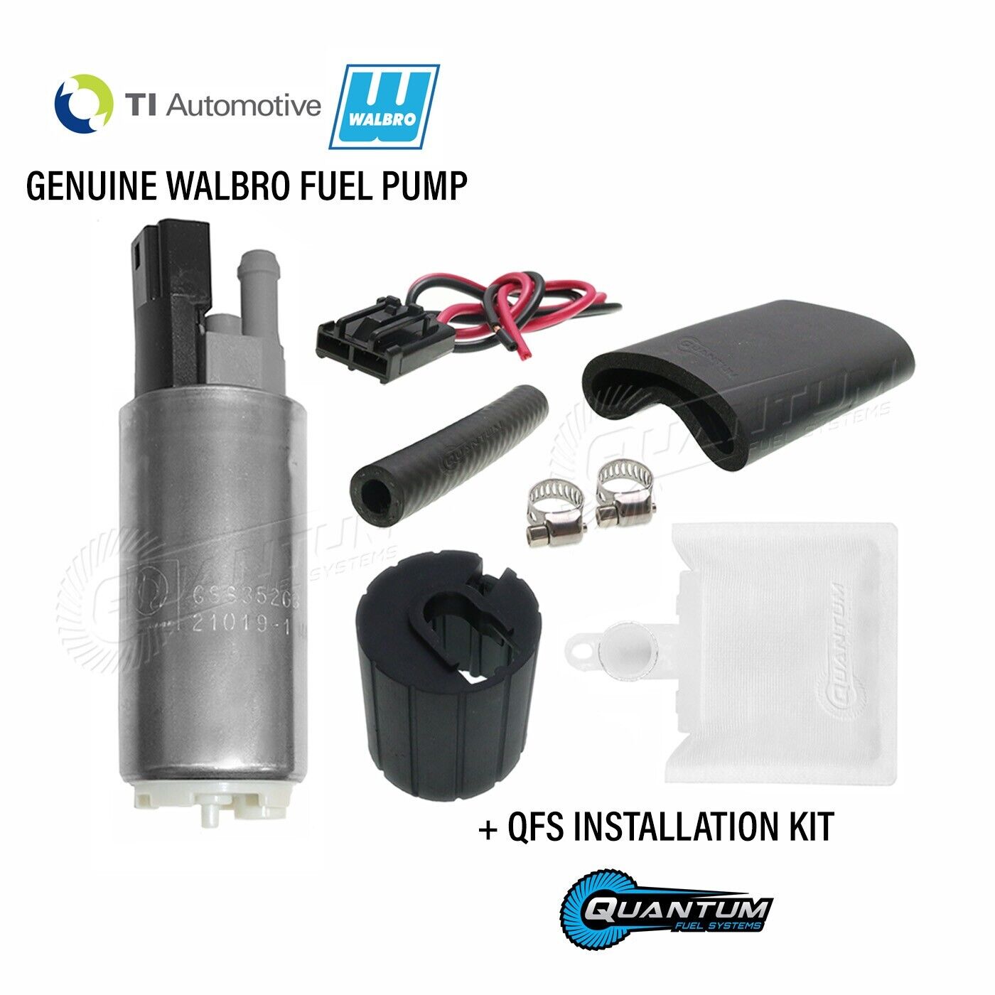 GENUINE WALBRO/TI GSS342 255LPH High Pressure Intank Fuel Pump + QFS Install Kit