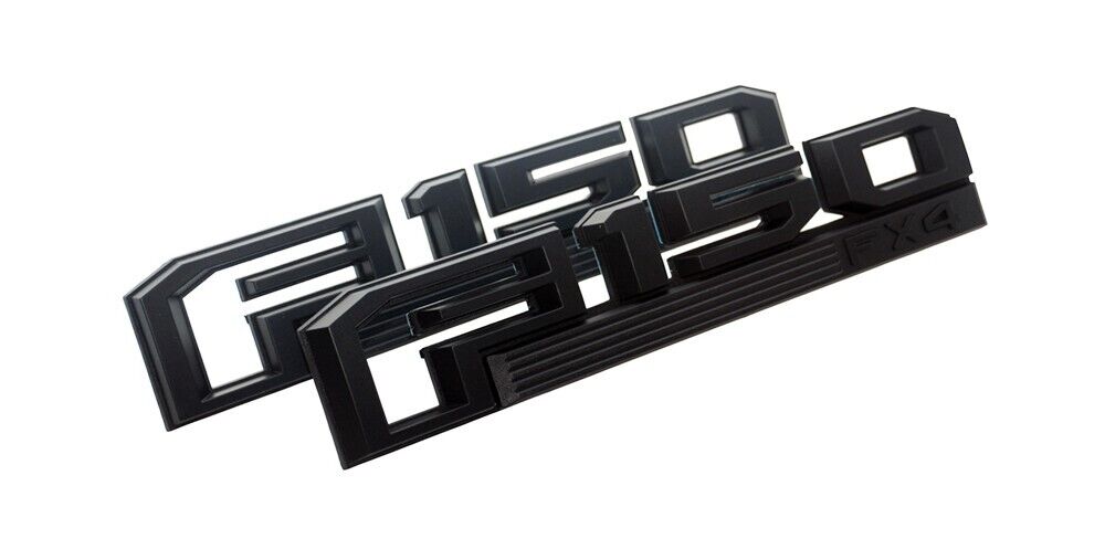2Pc Fits 2015-2018 F-1-5-0 FX4 Emblems Front Fender Badges OEM Black