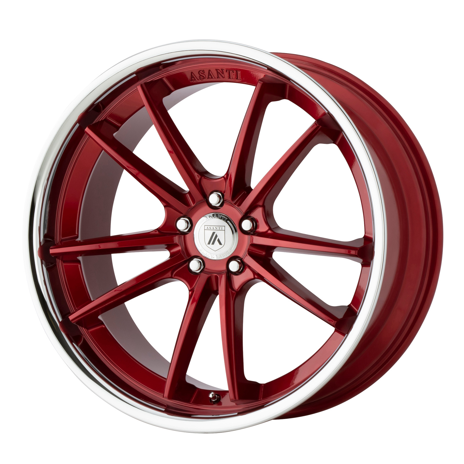 20x10.5 Asanti Black ABL-23 SIGMA Candy Red With Chrome Lip Wheel 5x112 (38mm)