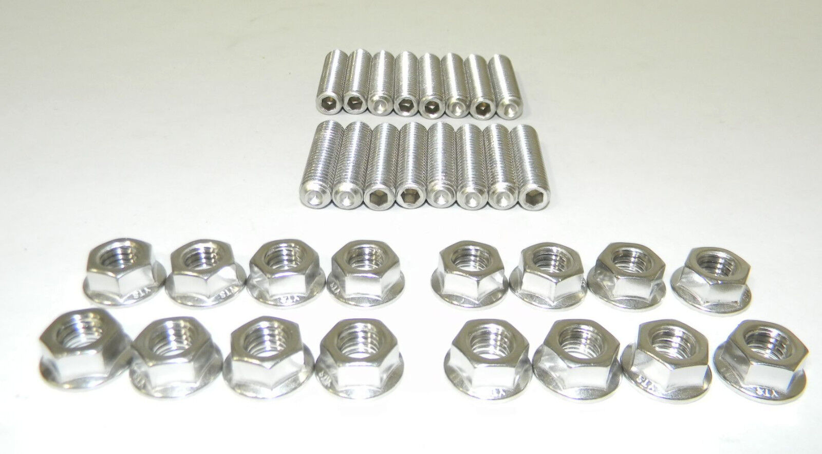 Small Block Ford SBF 289 302  Stainless Steel Exhaust Header Studs 16Pcs. NEW
