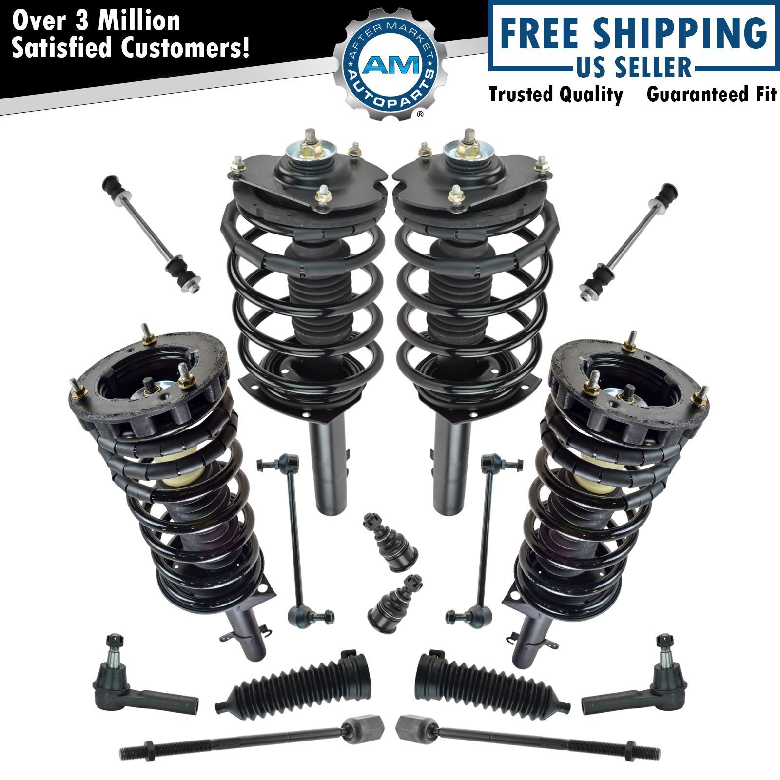 Front Rear Steering & Suspension Kit For 96-07 Ford Taurus 96-05 Mercury Sable