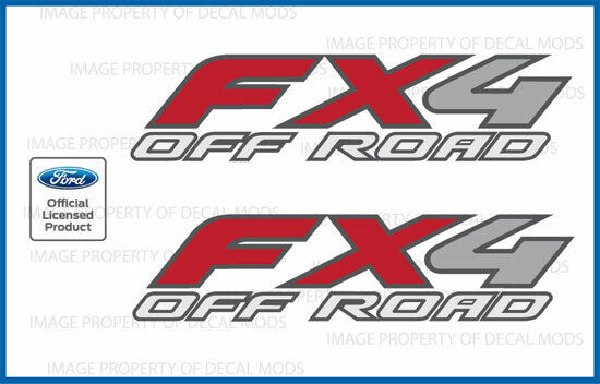 PAIR Ford F250 FX4 OffRoad Decals Stickers - F Truck Super Duty Off Road Bed