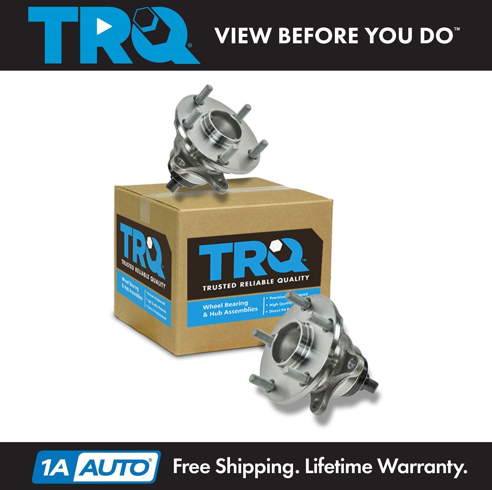 TRQ 5 Lug Front Wheel Hub & Bearing Assembly Pair Set for 01-06 Lexus LS430