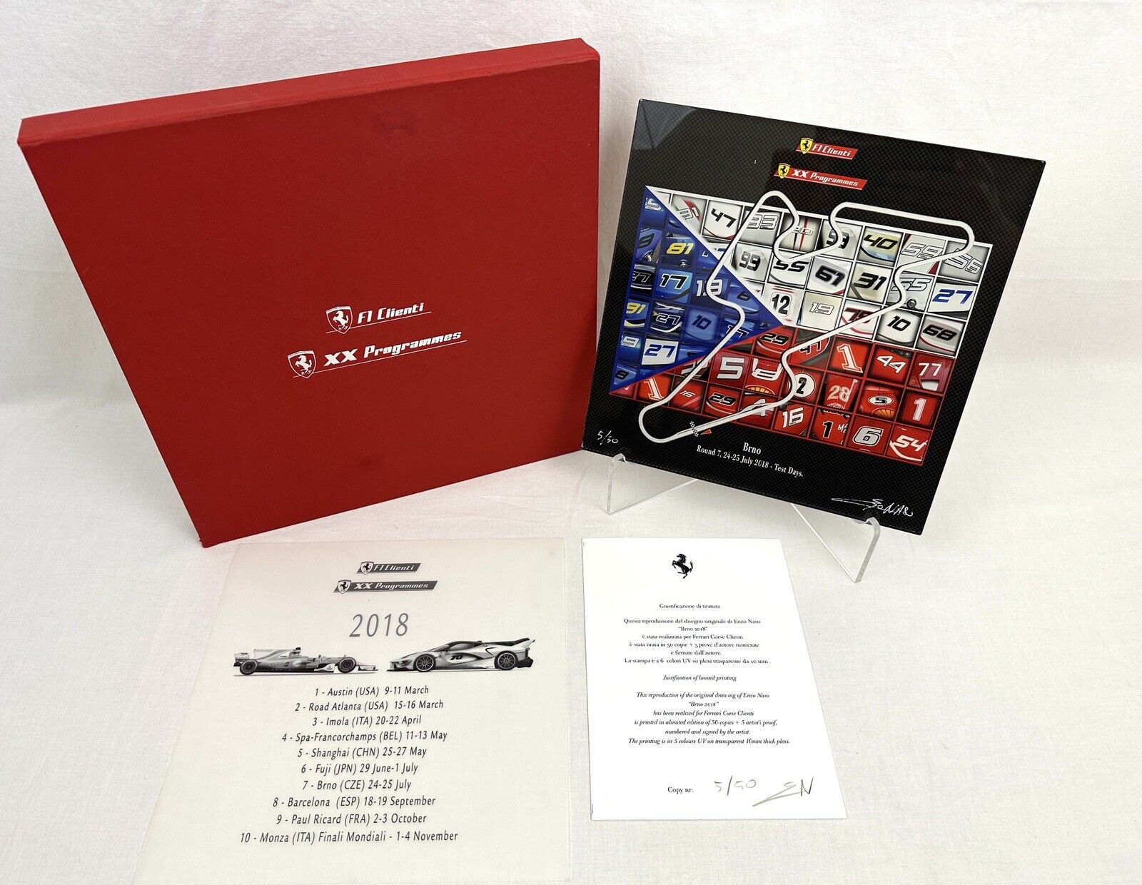 FERRARI XX PROGRAMMES F1 CLIENTI LIMITED DRAWING ENZO NASO SIGNED | ONLY 1 OF 50
