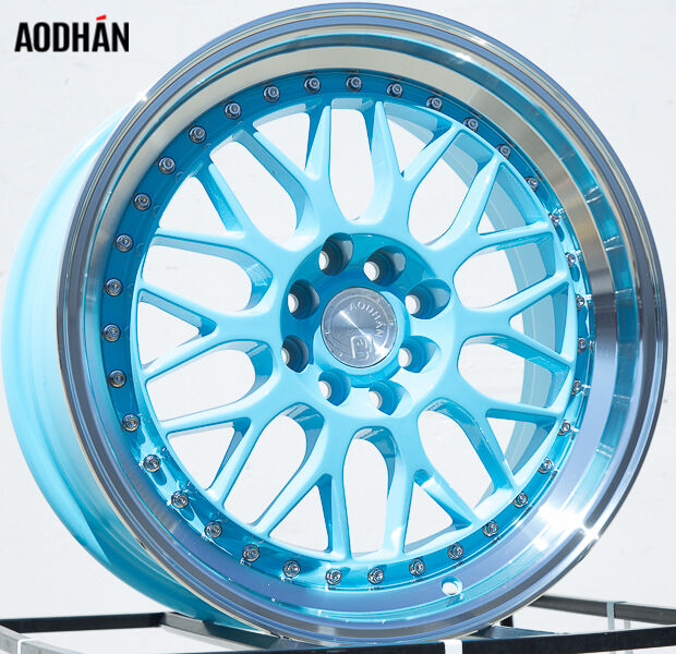 Aodhan Ah02 17X8 5X100/114.3 Et35 Tiffany Blue Rims(Set Of 4)