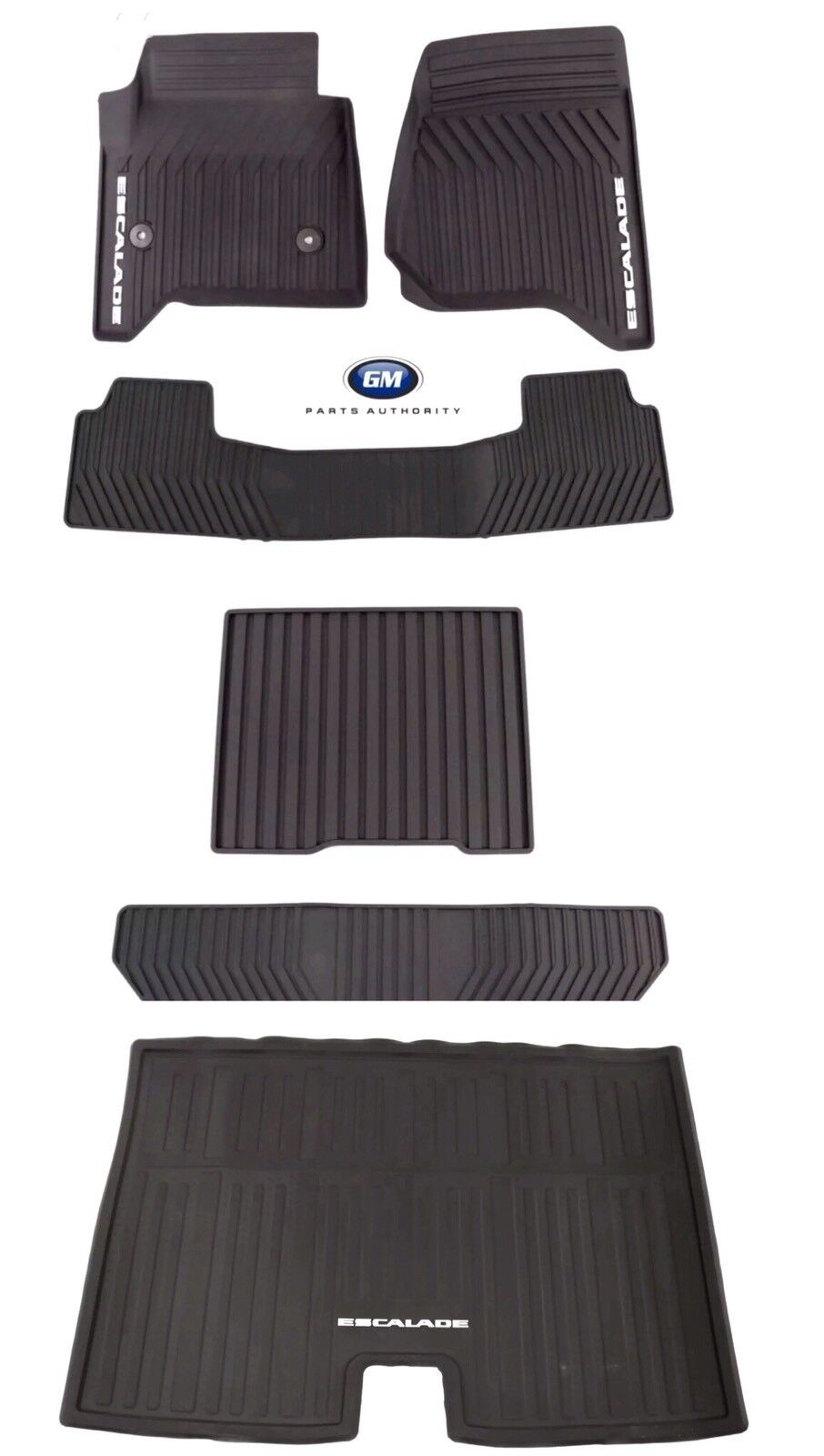 2015-2020 Cadillac Escalade ESV Premium All Weather Mat Package Black Genuine OE