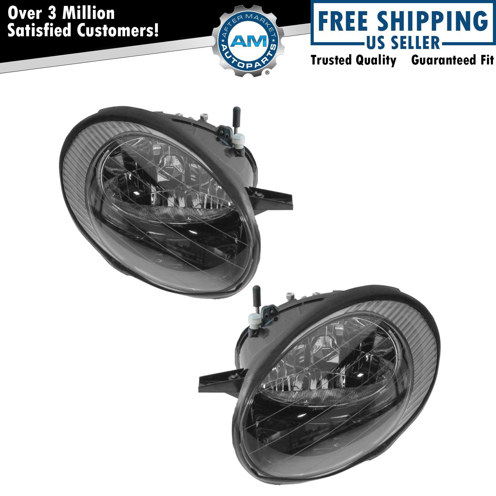 Headlight Set Left & Right For 1998-1999 Ford Taurus FO2502157 FO2503157