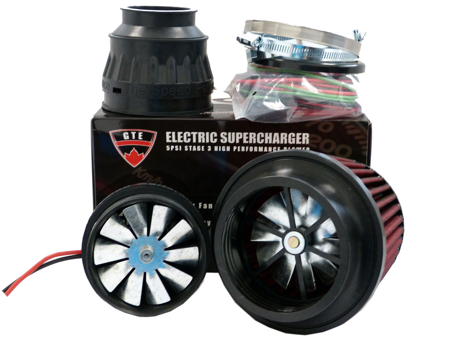 5PSI ELECTRIC SUPERCHARGER TURBO ADD HORSEPOWER + TORQUE INTAKE FOR Dodge