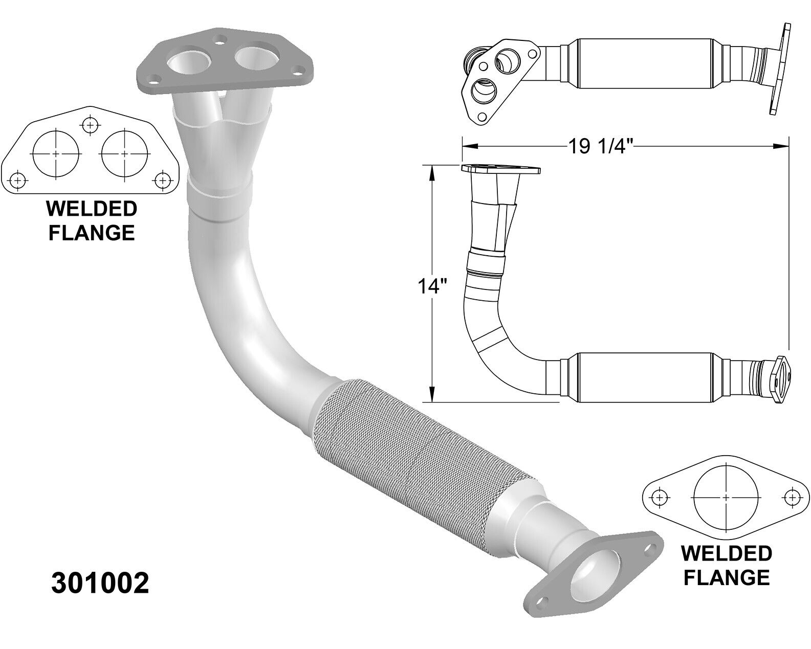 Exhaust and Tail Pipes for 1988-1991 Mazda 626