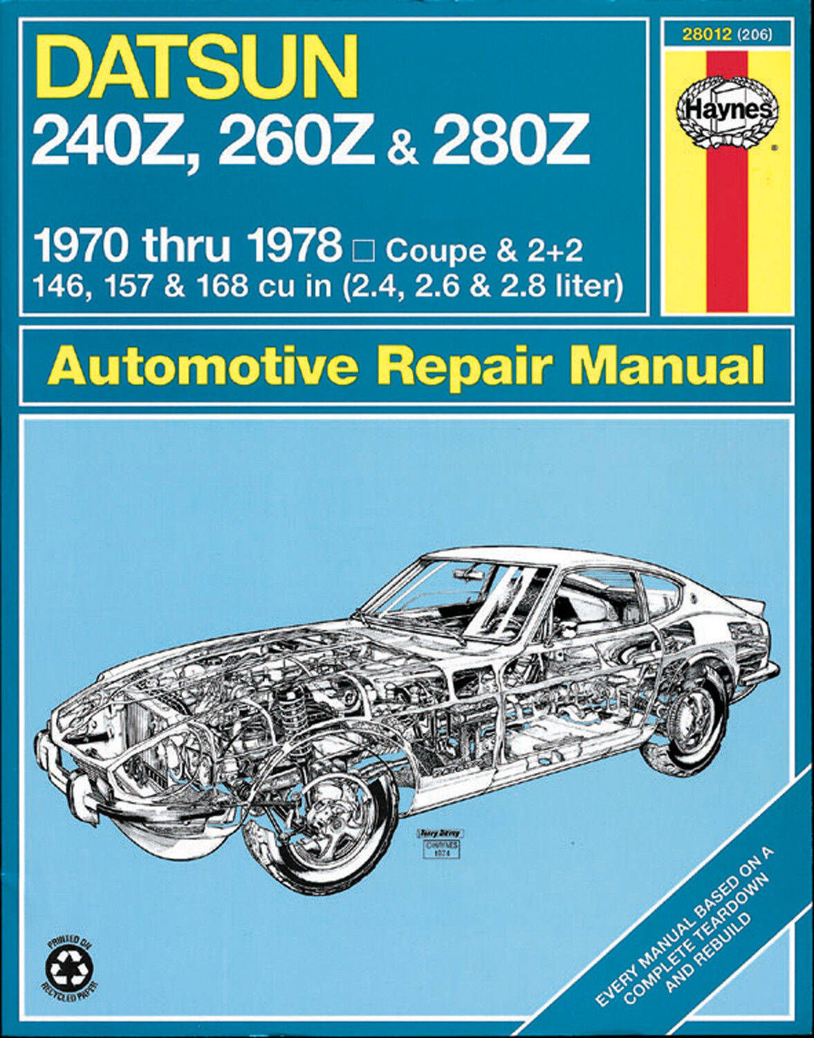 Repair Manual Haynes 28012 fits 75-78 Nissan 280Z