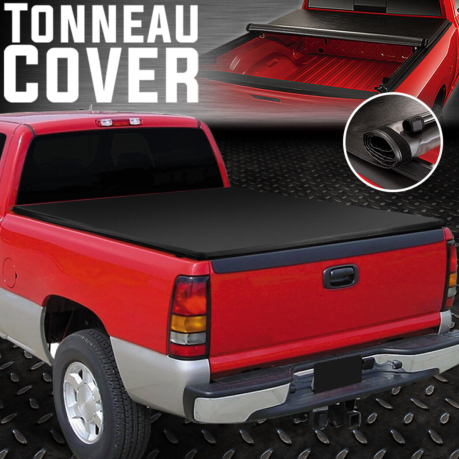 FOR 99-07 CHEVY SILVERADO/GMC SIERRA 6.5FT BED SOFT VINYL ROLL-UP TONNEAU COVER