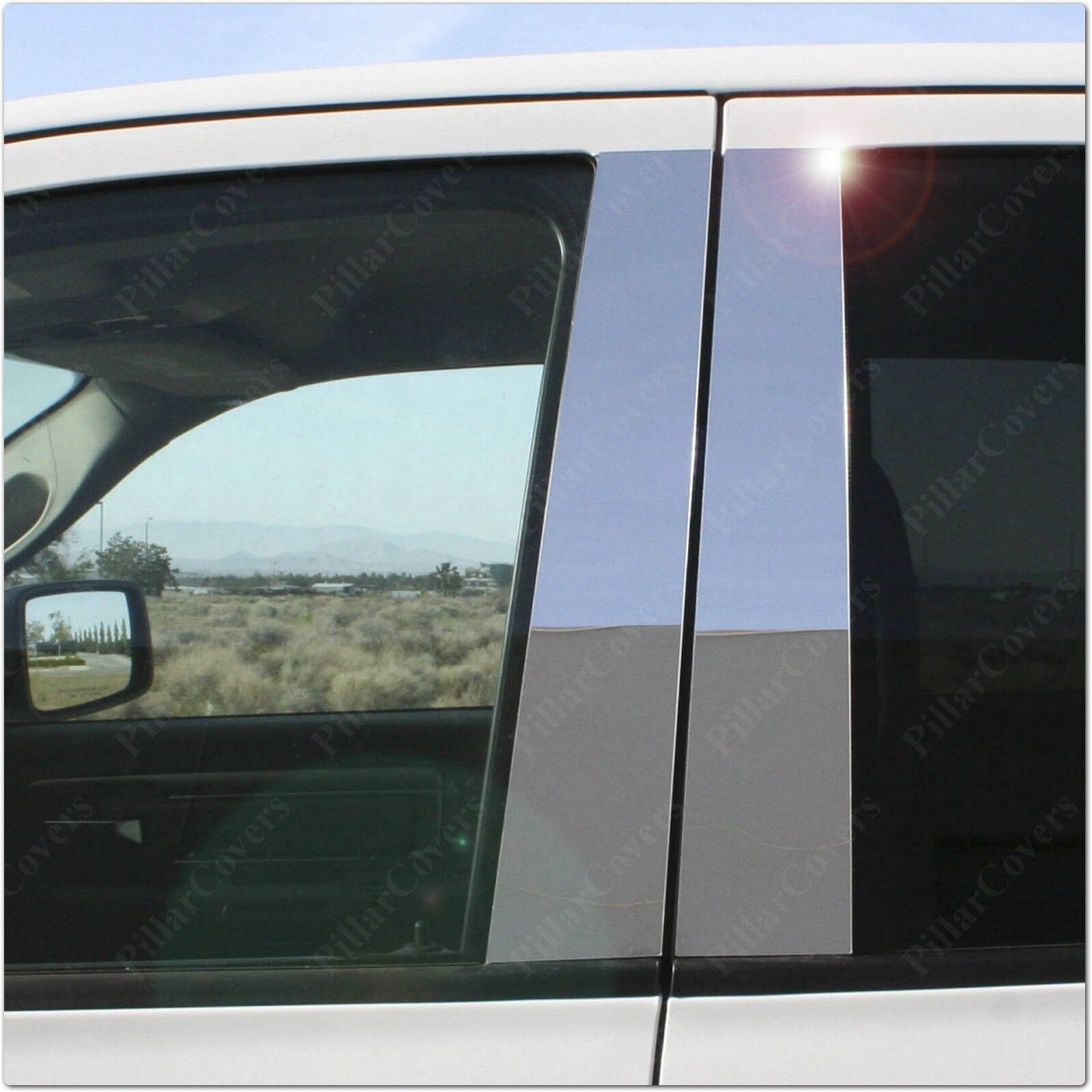 Chrome Pillar Posts for BMW 3-Series 06-11 E90 6pc Set Door Trim Mirror Cover