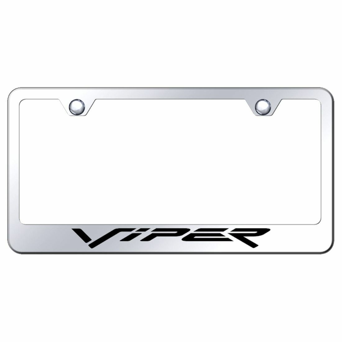 Dodge Viper Mirrored Chrome Stainless Steel License Plate Frame - LF.VIP.EC
