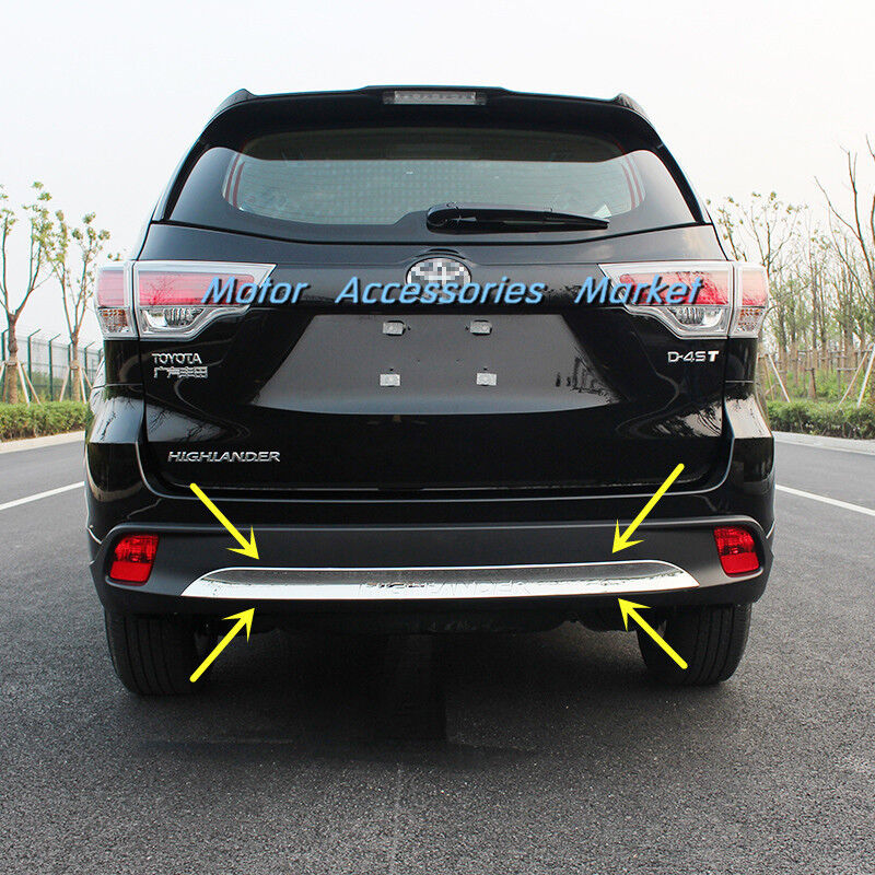 New Chrome Rear Bumper Trim For Toyota Highlander 2014 2015 2016