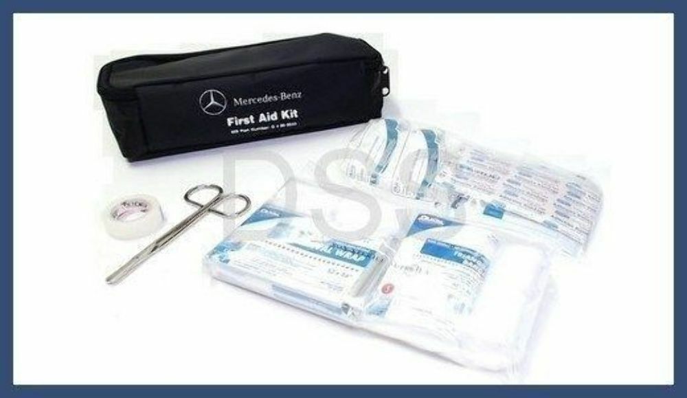 Genuine Mercedes First Aid Kit Adhesive Strips Gauze Bandage Emergency BQ4860026
