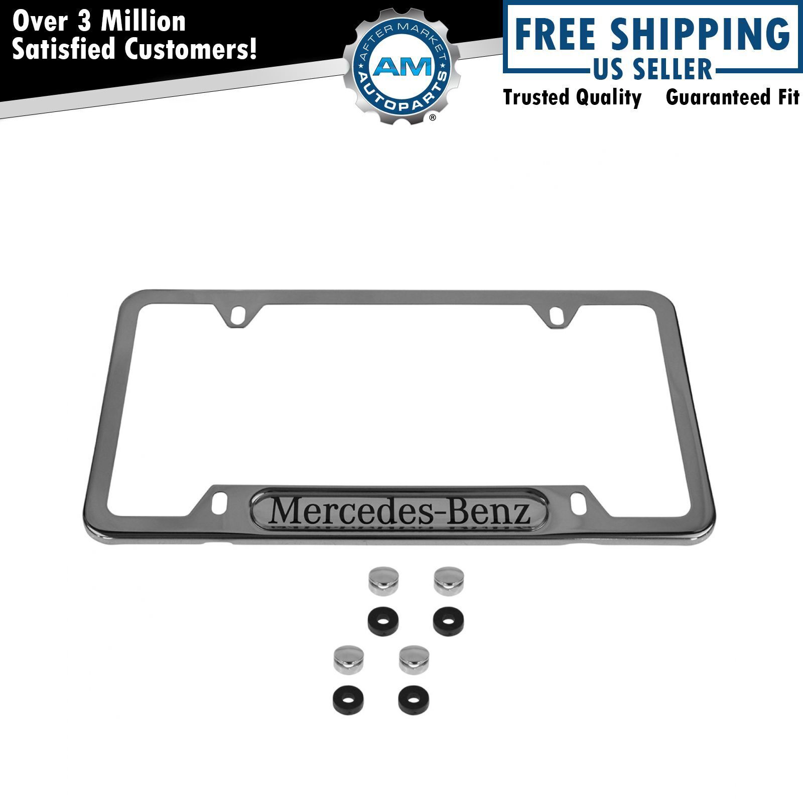 OEM Polished Stainless Steel License Name Plate Frame for Mercedes Benz Q6880086