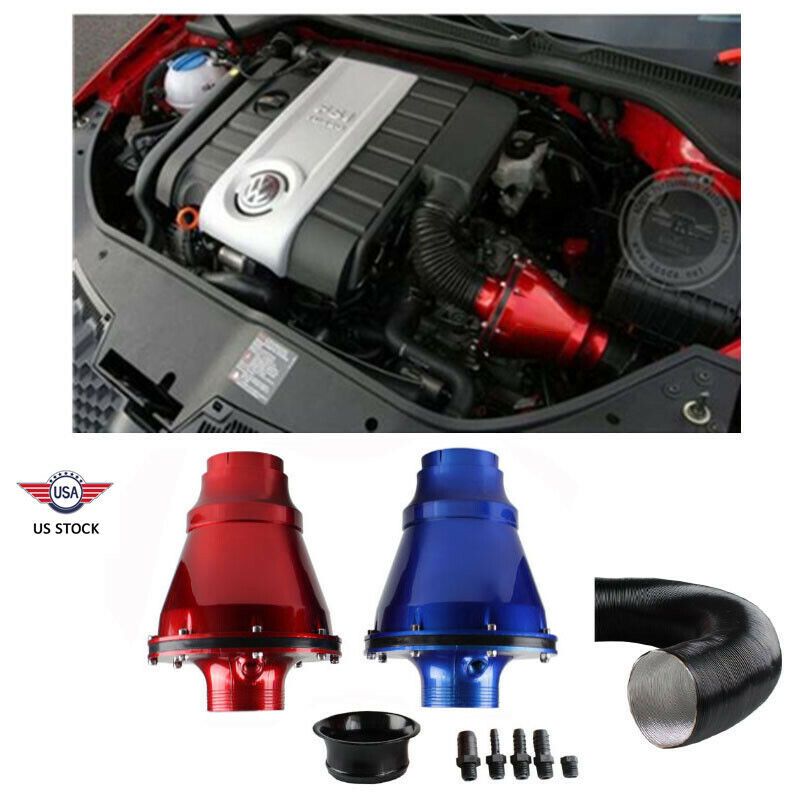 Red Apollo Universal Cold Air Intake Induction Kit With Air Box & Filter US 
