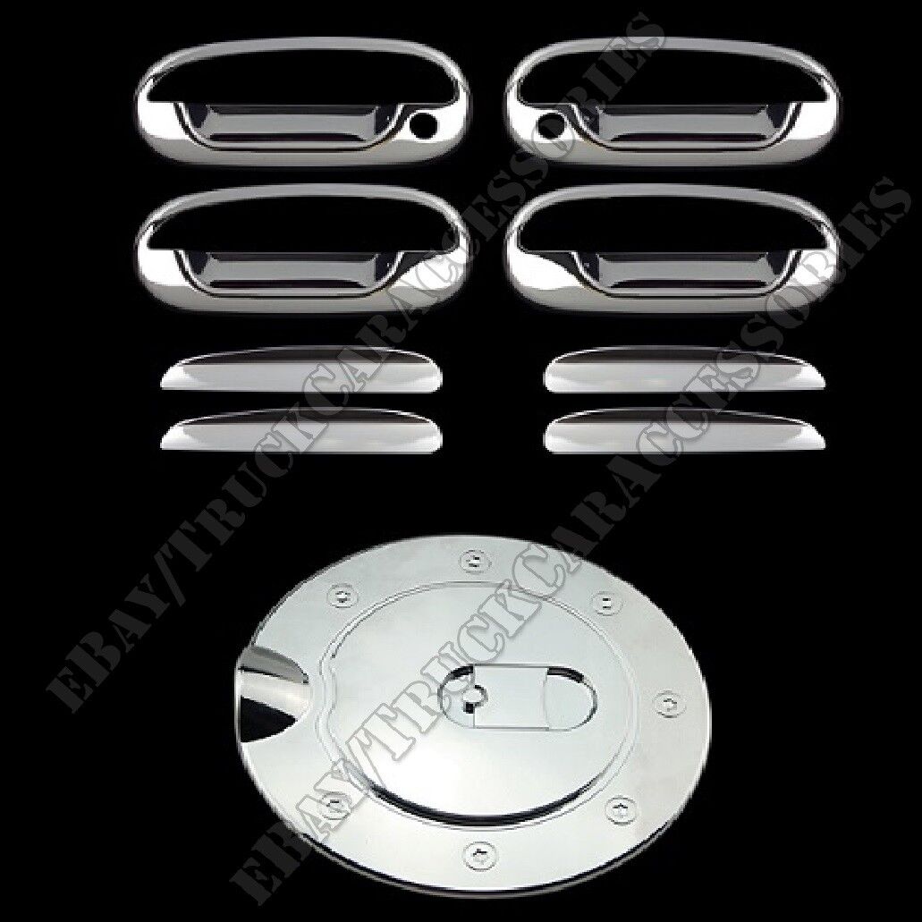 For FORD F150 97-2003 Expedition 1997-98 99~02 Chrome Cover 4 Handle W/ PK+Gas
