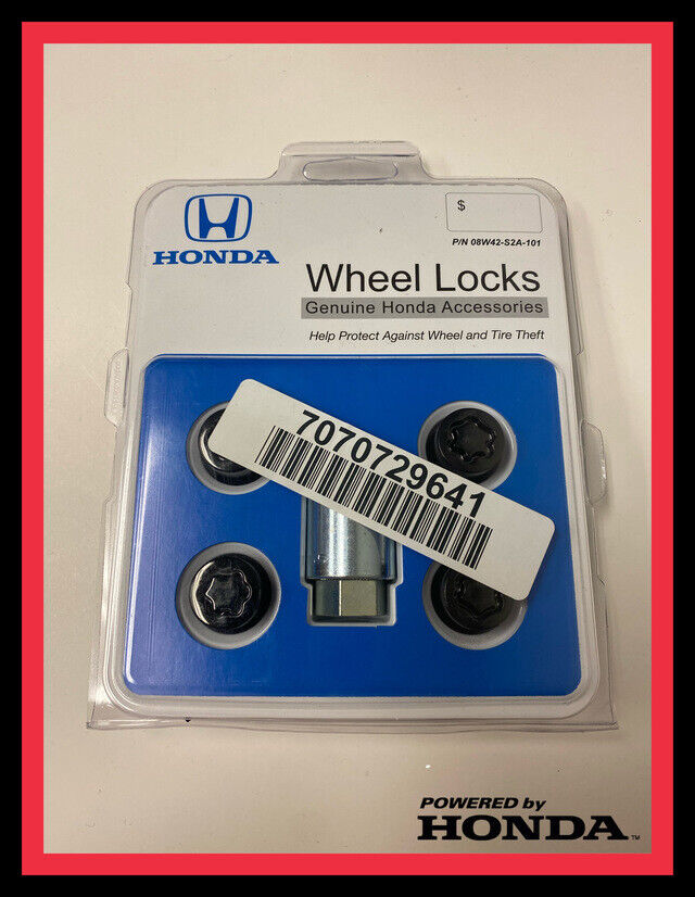 Genuine Honda Wheel Locks Black 08W42-S2A-101
