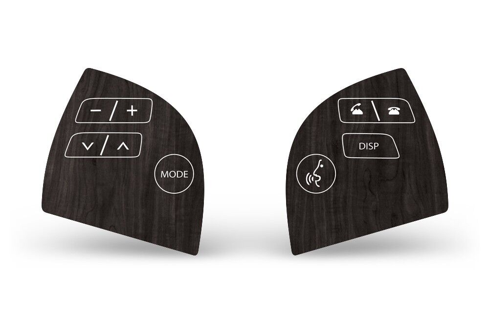 Lexus ES 350 Steering Wheel Sticker Controls Graphics Decals Part Kit DARK WOOD 