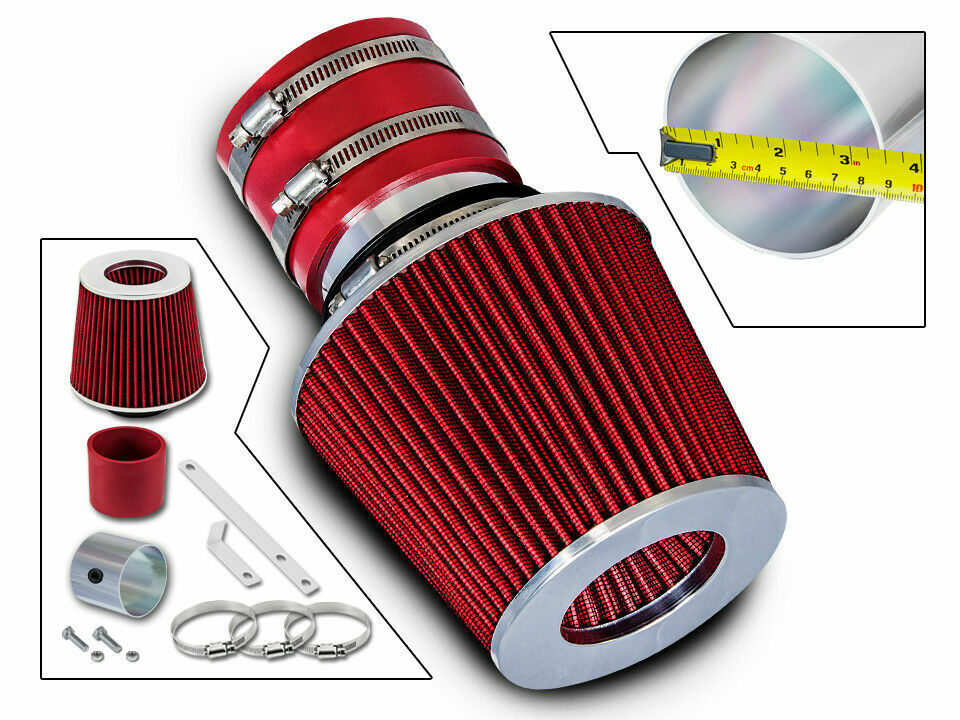Short Ram Air Intake Kit + RED Filter for 05-09 Spectra5 /00-04 Spectra 1.8 2.0