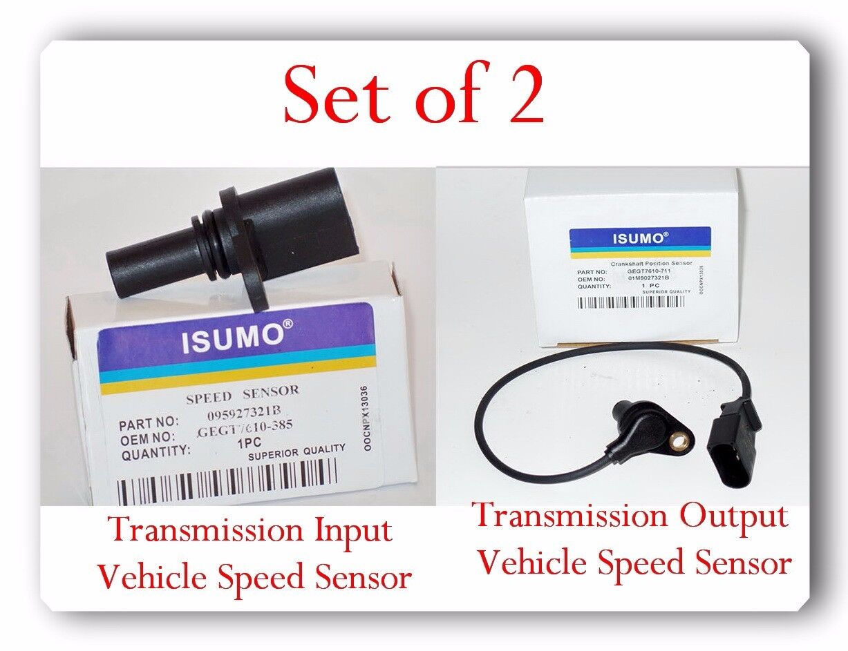 Set 2 Trans Output-Input Vehicle Speed Sensor For Golf City GTI Jetta & Beetle  
