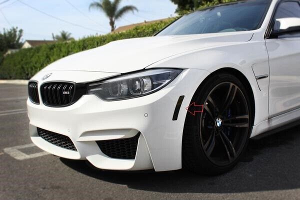  Front Bumper Reflector Overlay BLACK FOR 2014 -2019 BMW F80 F82 M3 M4