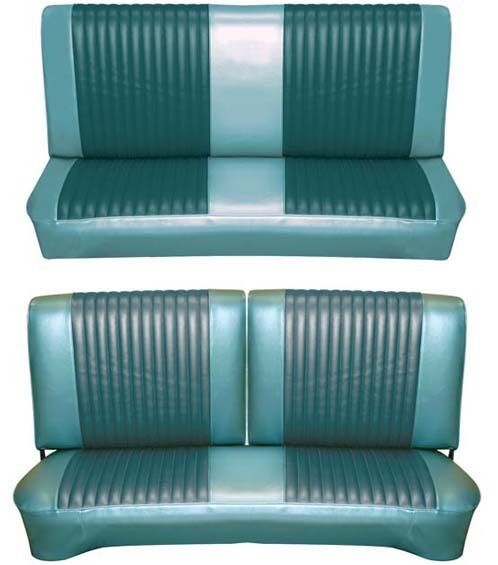 65 Falcon Futura 2 Door Sedan Full Upholstery Set, Turquoise, Two Tone