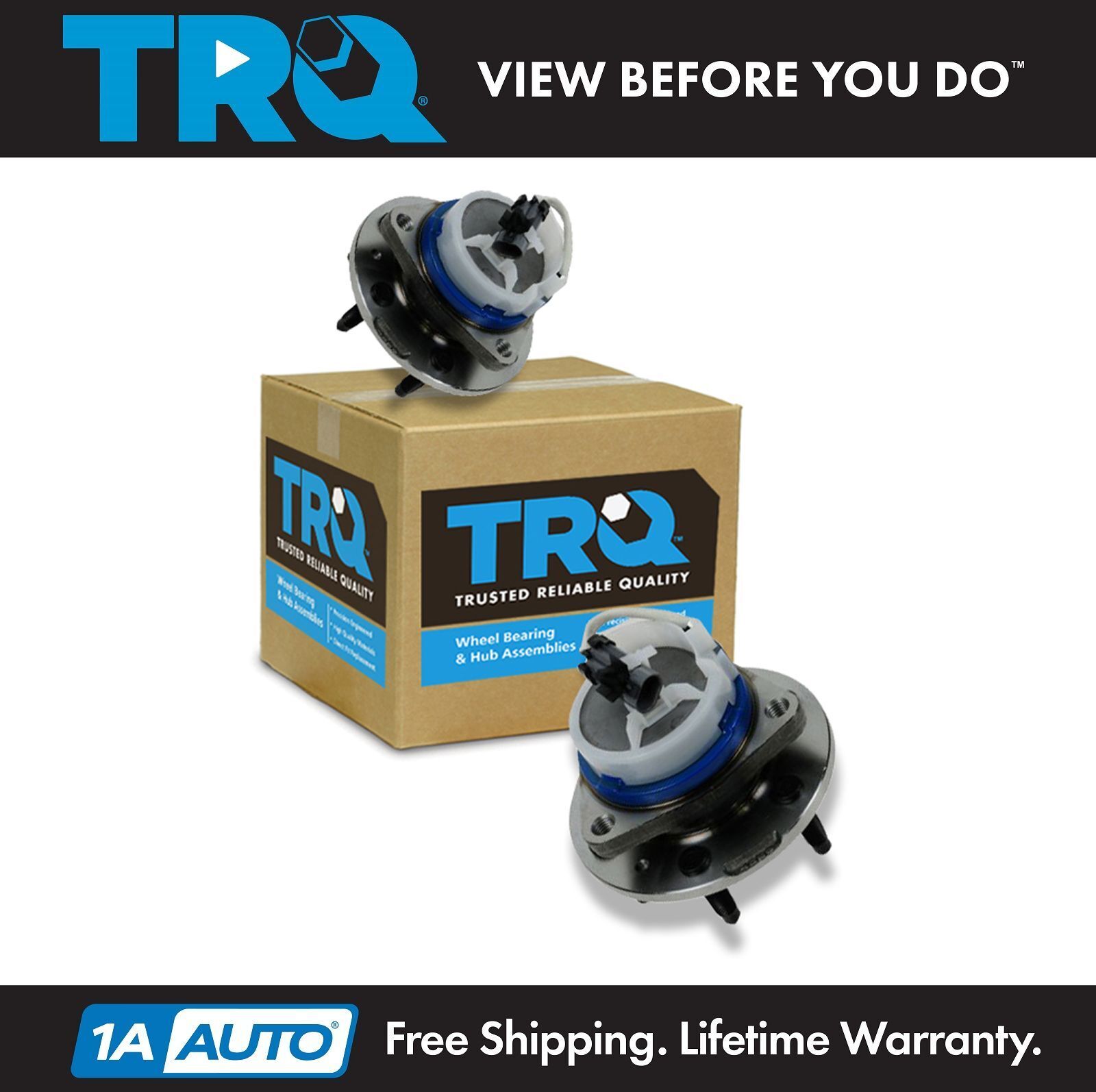 TRQ 6 Lug Wheel Hub & Bearing Pair Set for Cadillac SRX CTS-V STS-V