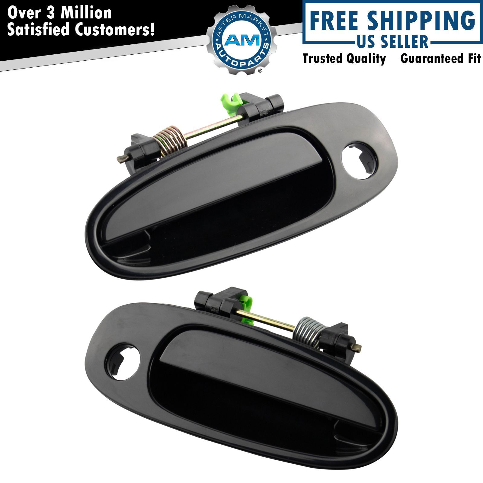 Door Handles Outside Exterior Smooth Front Pair Set for Corolla Rav4 Prizm