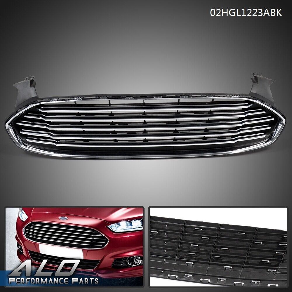 Chrome Front Bumper Upper Grille Fit For Ford Fusion 2013-2016 DS7Z8200BA
