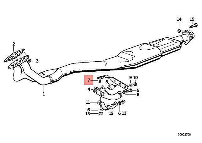 OEM BMW E34 E36 318I 318IS 518G 518I COUPE EXHAUST SUPPORT 18301728585 GENUINE