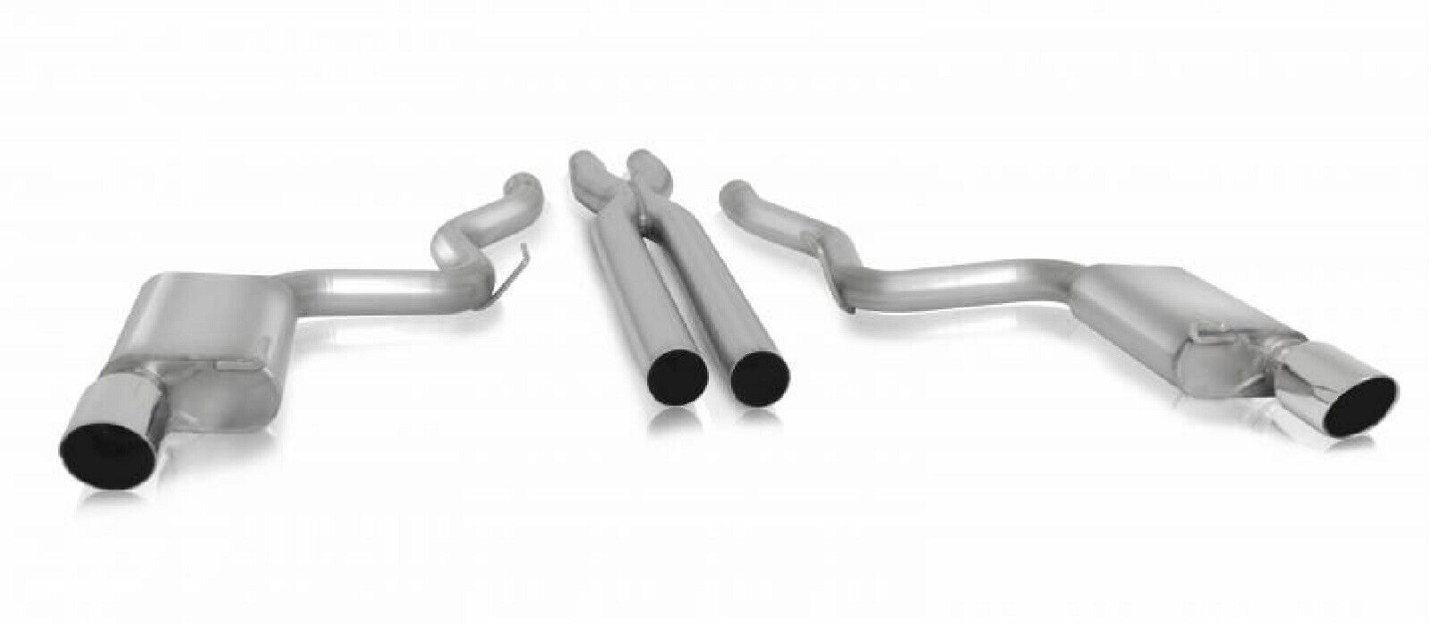 Gibson 619013 Polished Stainless Dual Exhaust System for 15-17 Mustang GT 5.0L