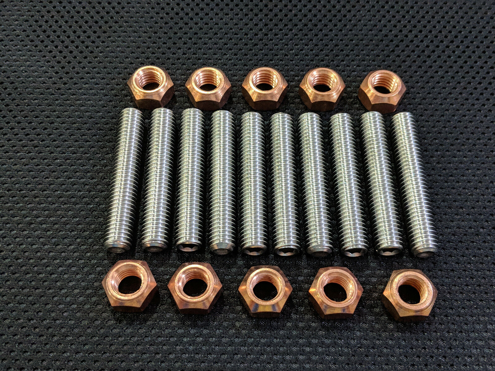 VW Golf VR6 Exhaust Manifold Stainless Steel Studs & Copper Exhaust Nuts 