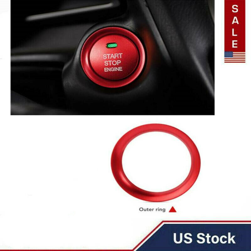 Red Aluminum Start Stop Button Cover Trim Engine Switch For Dodge Charger