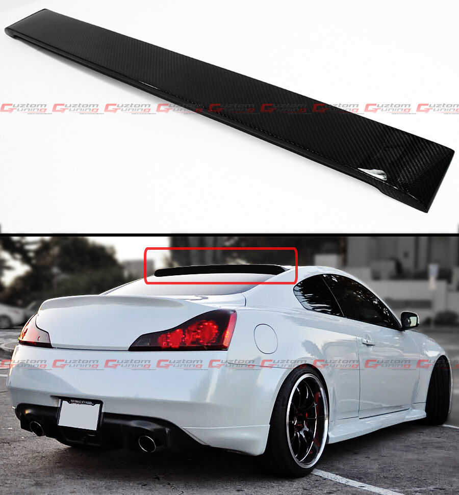FITS FOR INFINITI G37 2 DR COUPE REAL CARBON FIBER REAR ROOF SPOILER VISOR WING