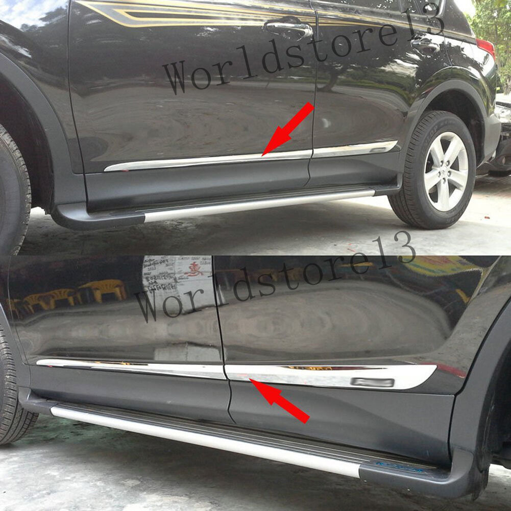 Fits 2013-2018 Toyota RAV4 RAV 4 Chrome Door Side Body Molding Trim Decor 4pcs